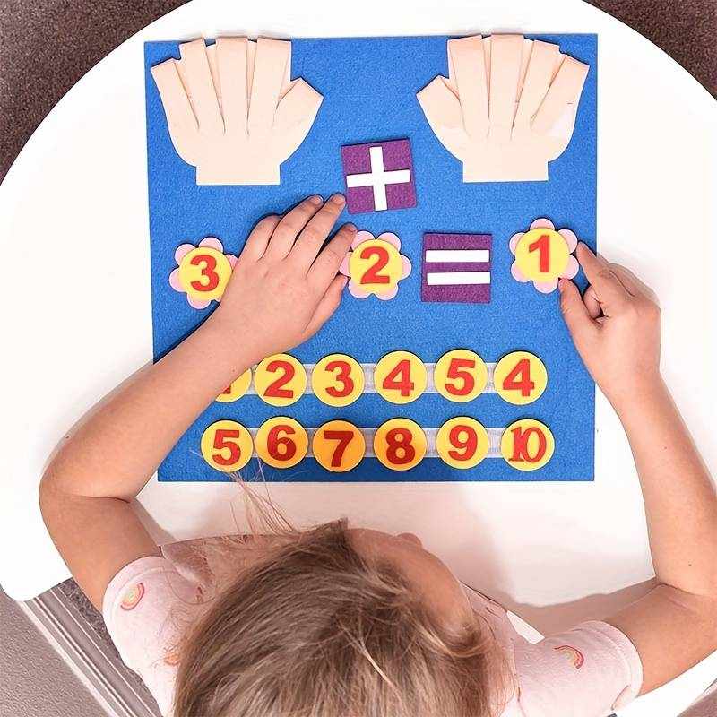 Juguetes Montessori para niños de matemáticas tablero fieltro - imagen 3
