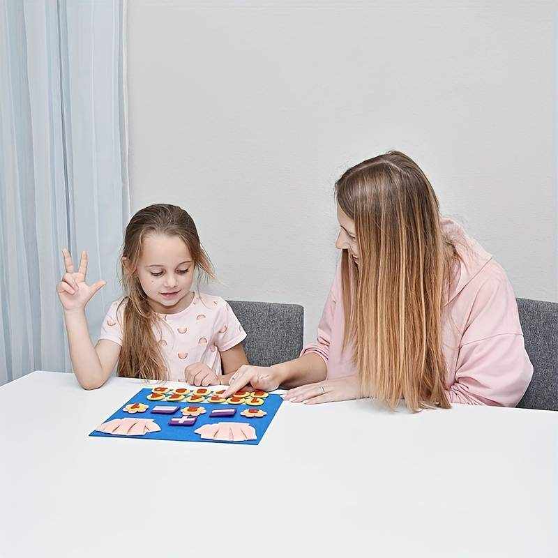 Juguetes Montessori para niños de matemáticas tablero fieltro - imagen 5