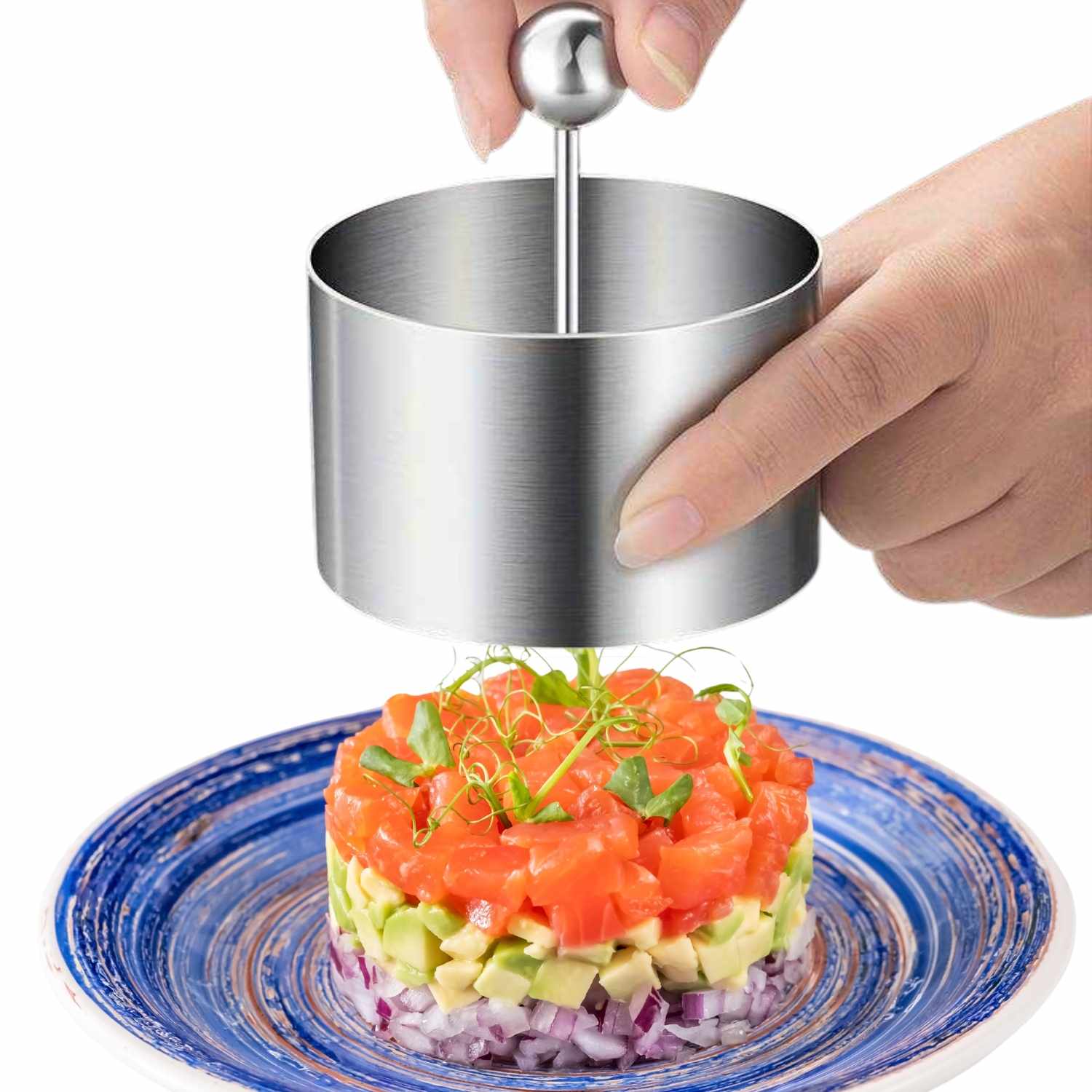 Molde Para Platos Fríos De Acero Inoxidable pequeño - imagen 1