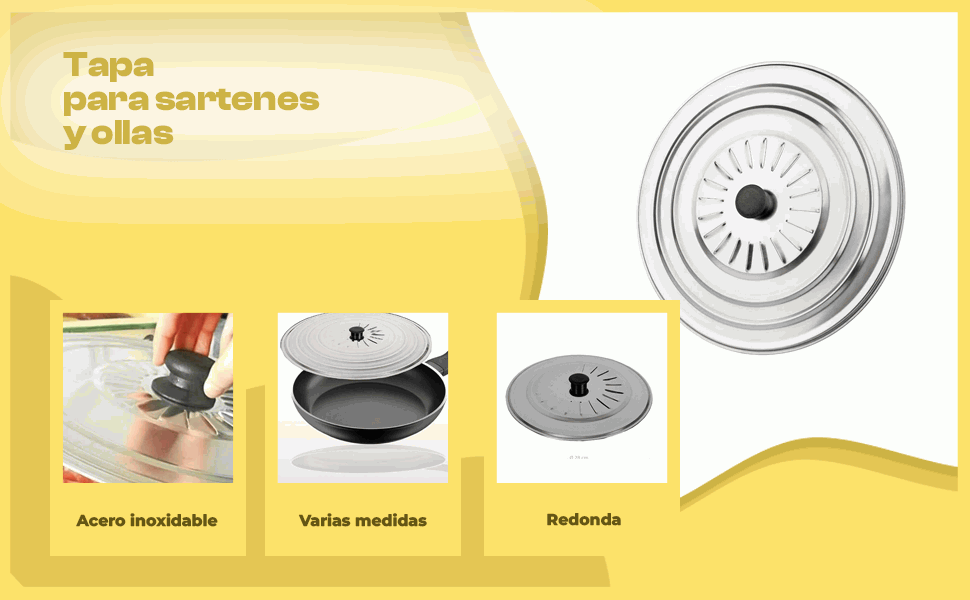 Banner - Tapa para sartenes y ollas 22 cm