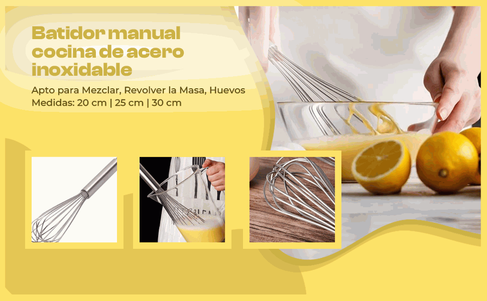 Banner - Batidor manual acero inox 25 cm
