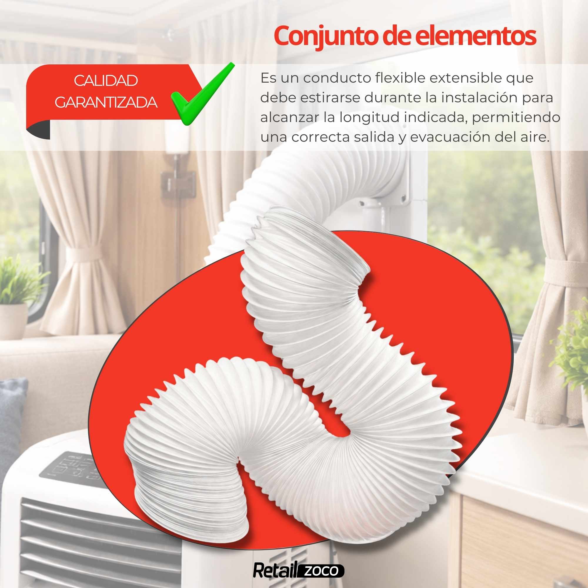 Tubo salida aire secadora 100 mm x 3 Metros blanco - imagen 5