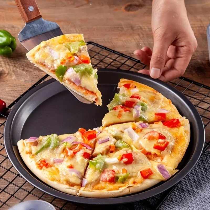 Bandeja Pizza Horno Redonda Antiadherente 35 cm Negro - imagen 2