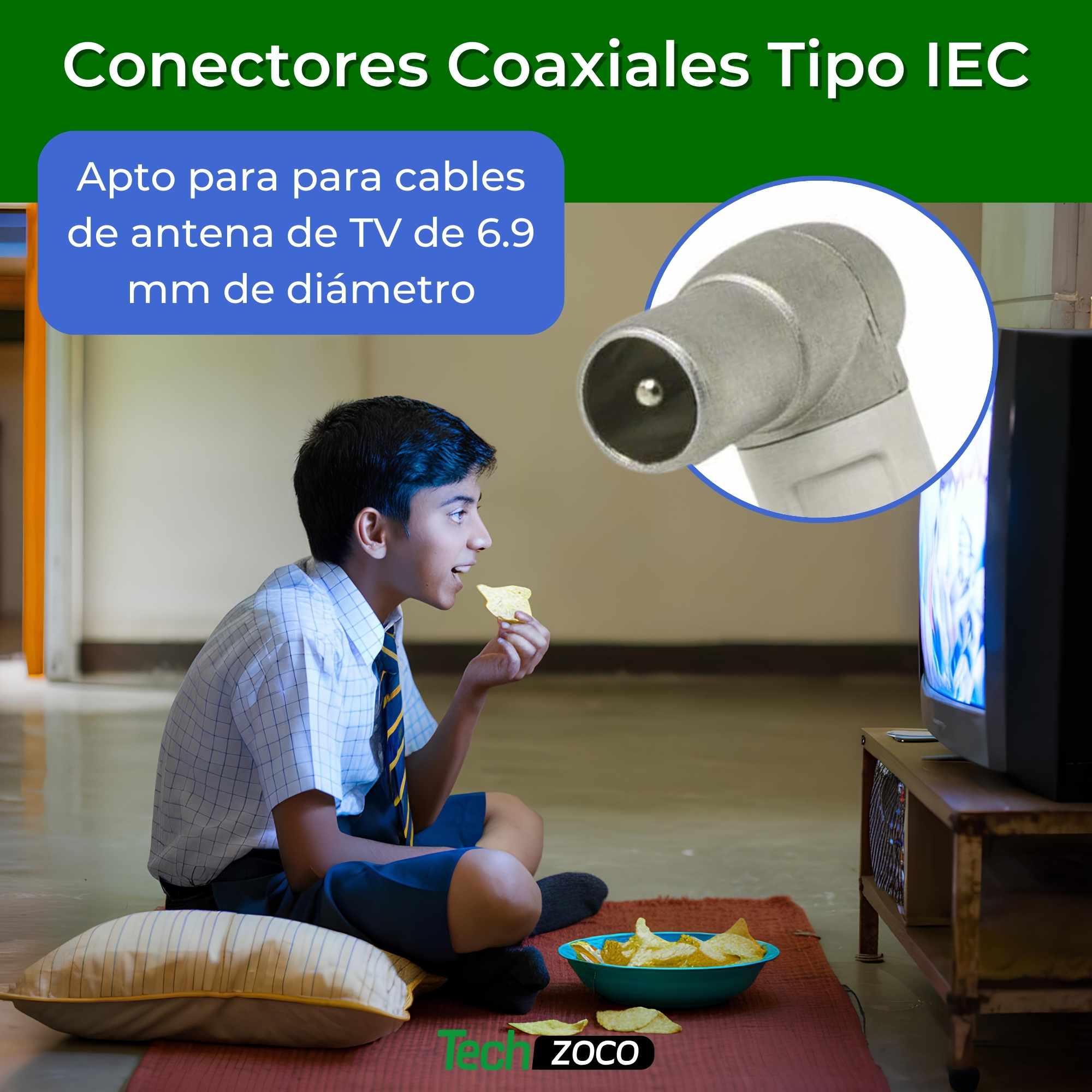 Conector CEI Macho acodado 9.5mm - imagen 2