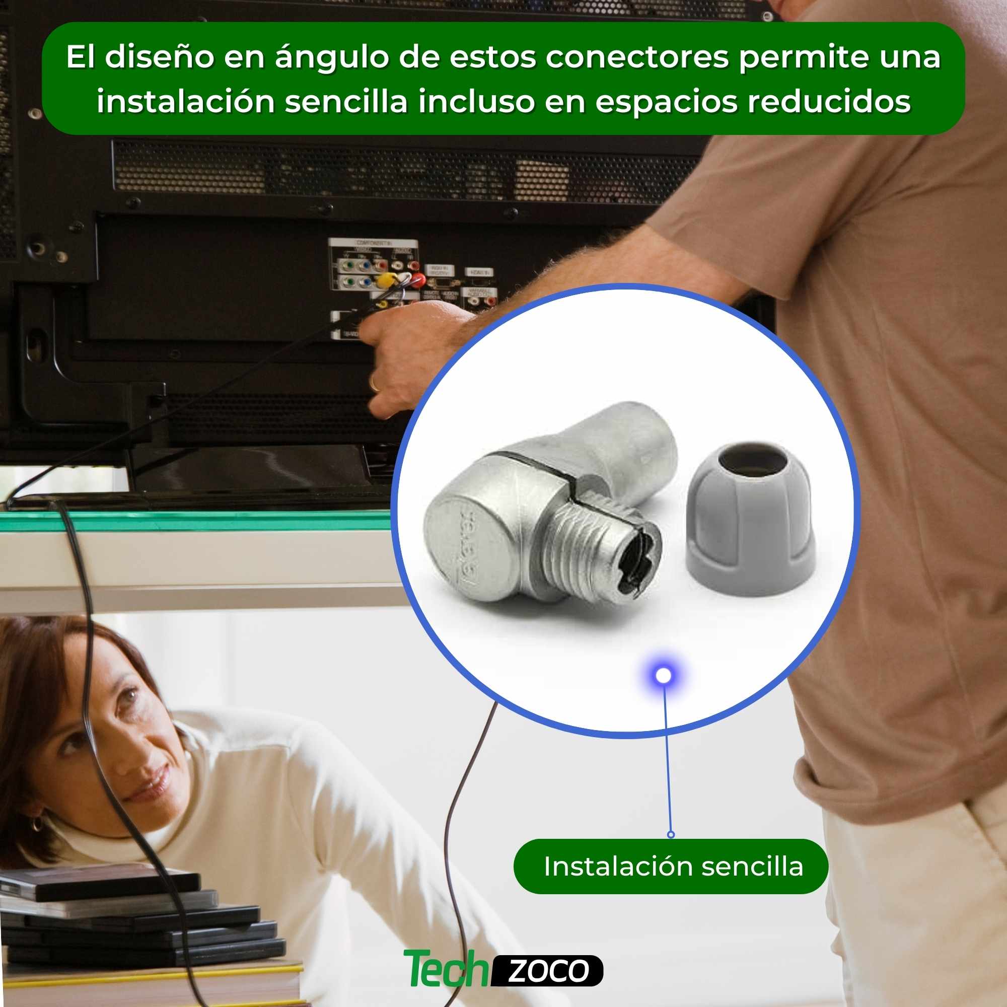 Conector CEI Macho acodado 9.5mm - imagen 3