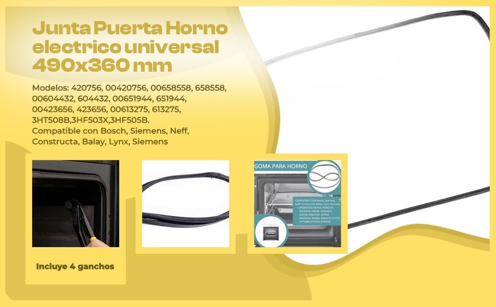 Banner - Junta Puerta Horno electrico universal 490x360 mm