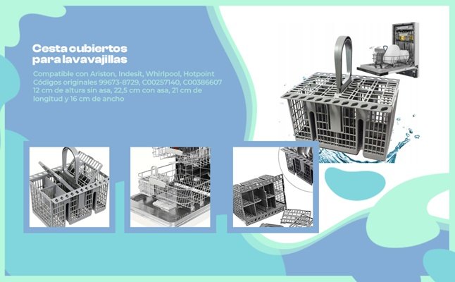 Banner - Cesta universal para lavavajillas Indesit
