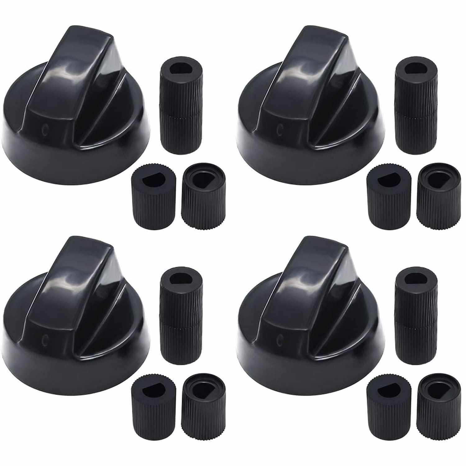 Manija perillas mando Universal para Horno (4 uds) Negro