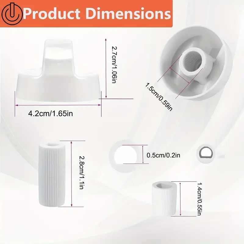Manija perillas mando Universal para Horno (4 uds) Blanco - imagen 2