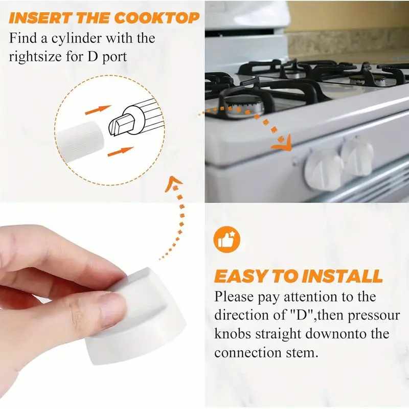 Manija perillas mando Universal para Horno (4 uds) Blanco - imagen 3