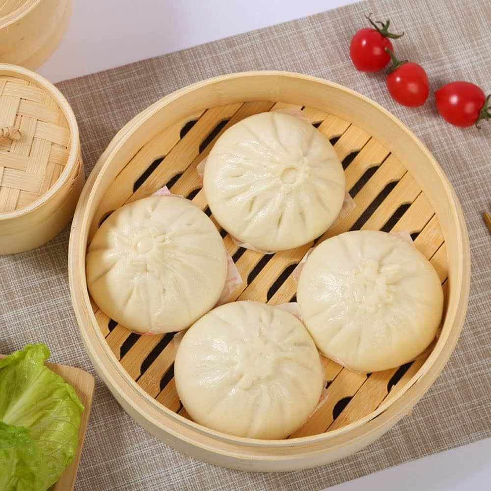 Cesta de Vapor de Bambú para Cocinar Asiático 20 cm - imagen 4