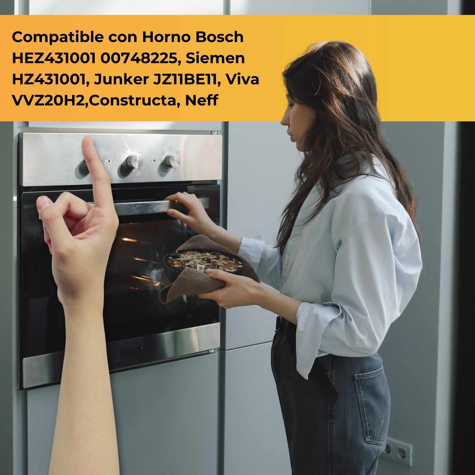 Bandeja Horno Bosch Siemens Viva 442x370 mm negro - imagen 6