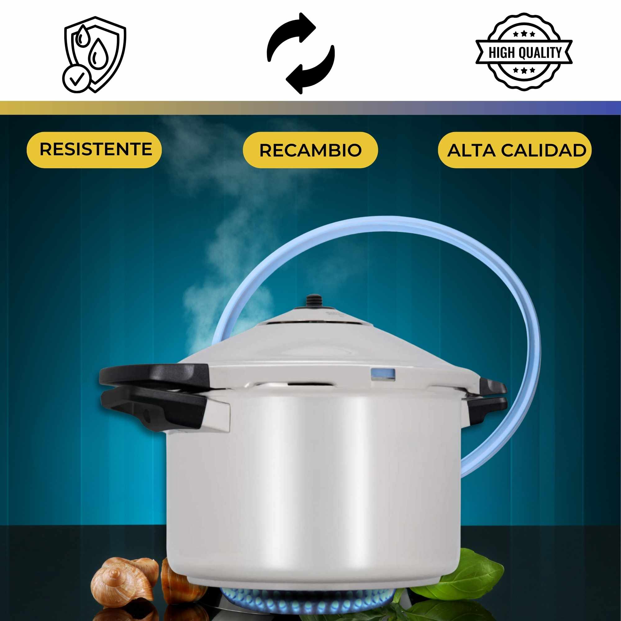Junta olla a presion compatible con Olla duromatic 240 mm Azul - imagen 3