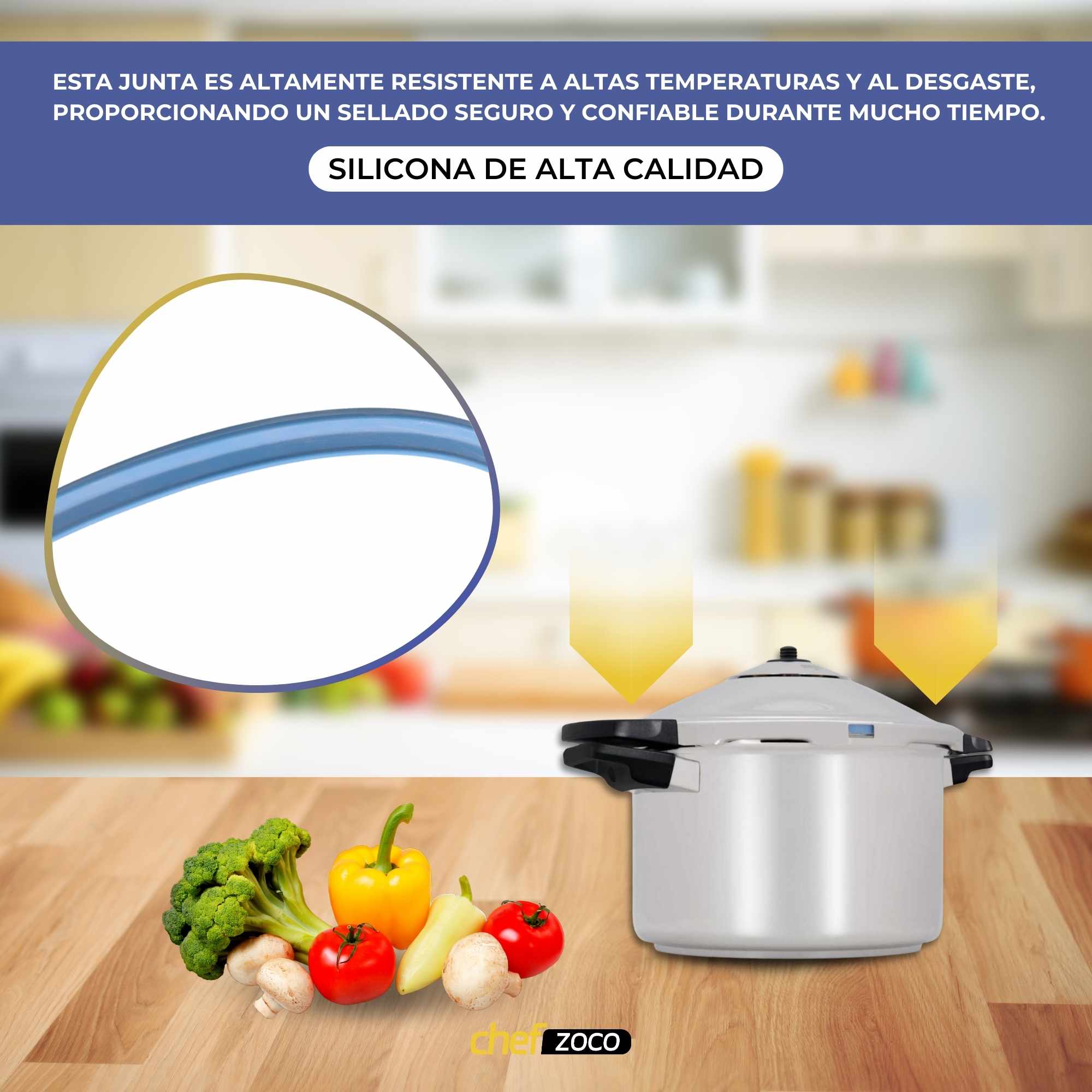 Junta olla a presion compatible con Olla duromatic 240 mm Azul - imagen 5