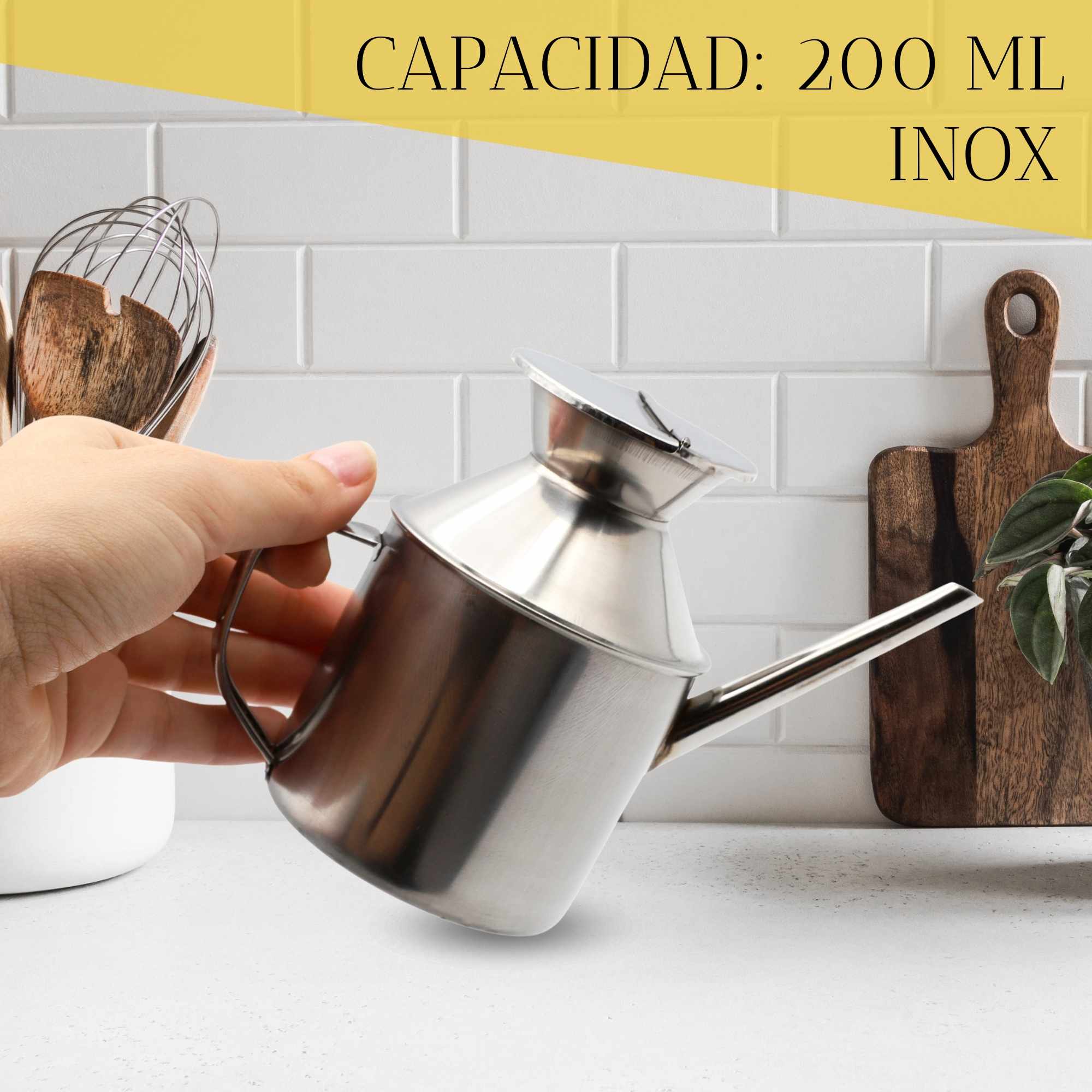 Aceitera acero inoxidable 200 ml - imagen 3