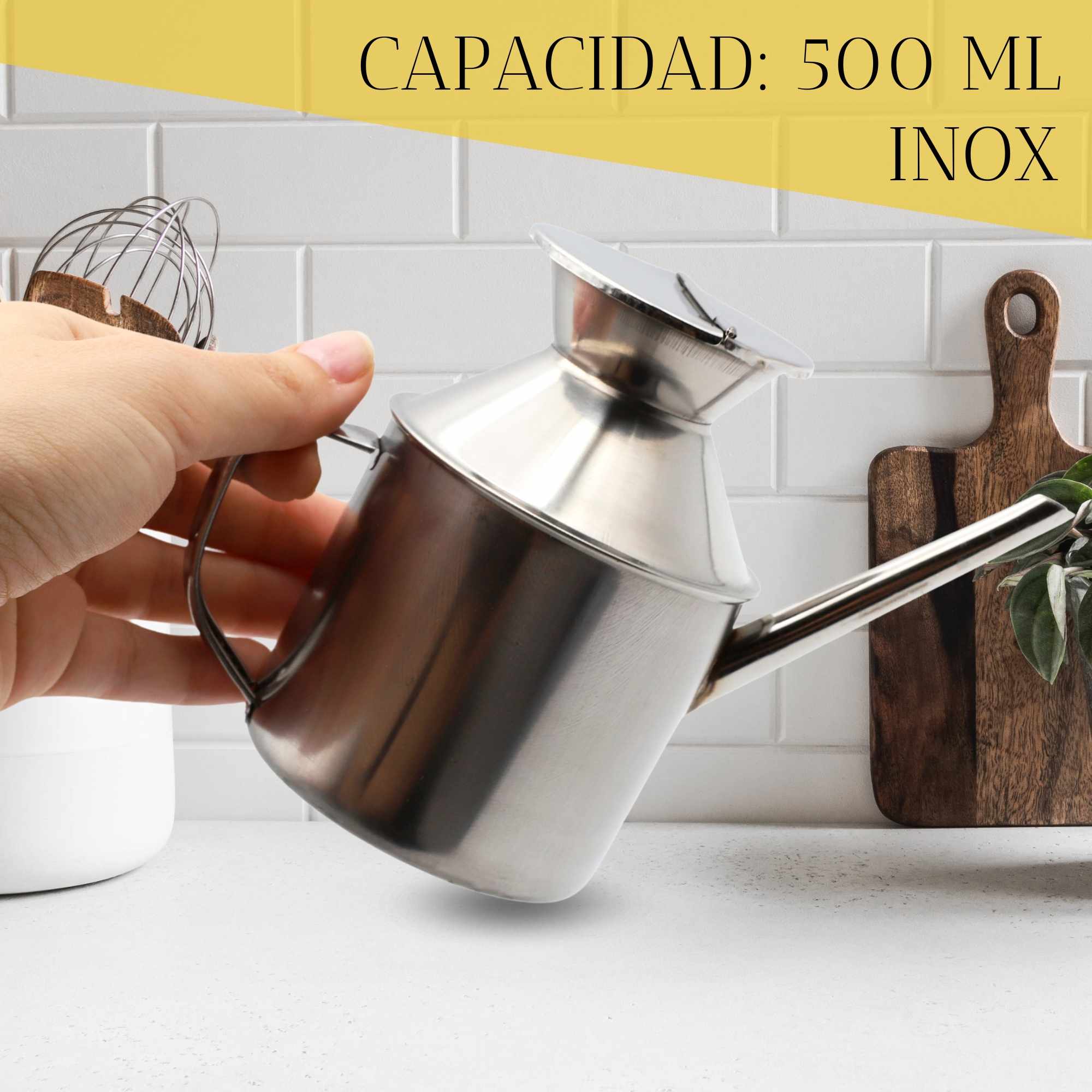 Aceitera acero inoxidable 500 ml - imagen 3