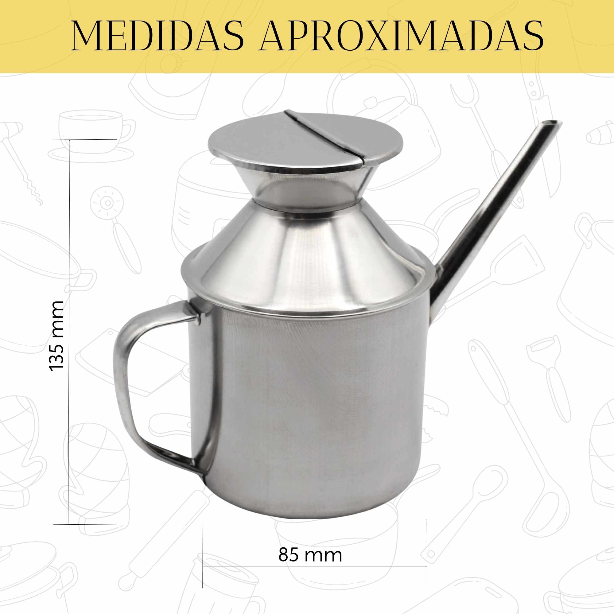 Aceitera acero inoxidable 500 ml - imagen 6
