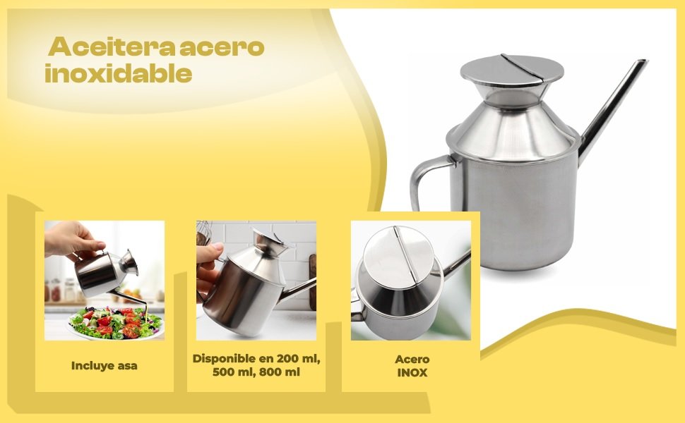 Banner - Aceitera acero inoxidable 500 ml
