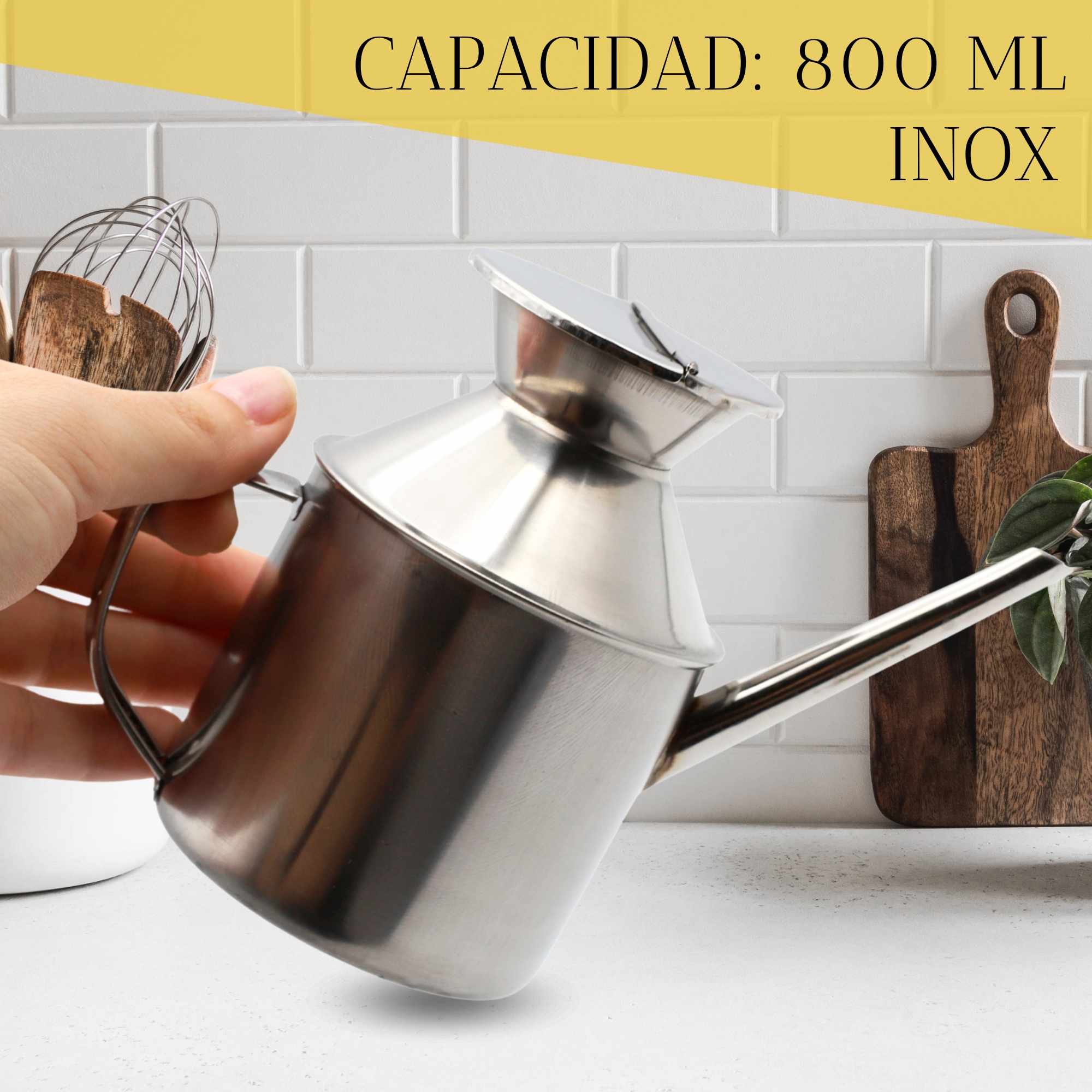 Aceitera acero inoxidable 800 ml - imagen 3