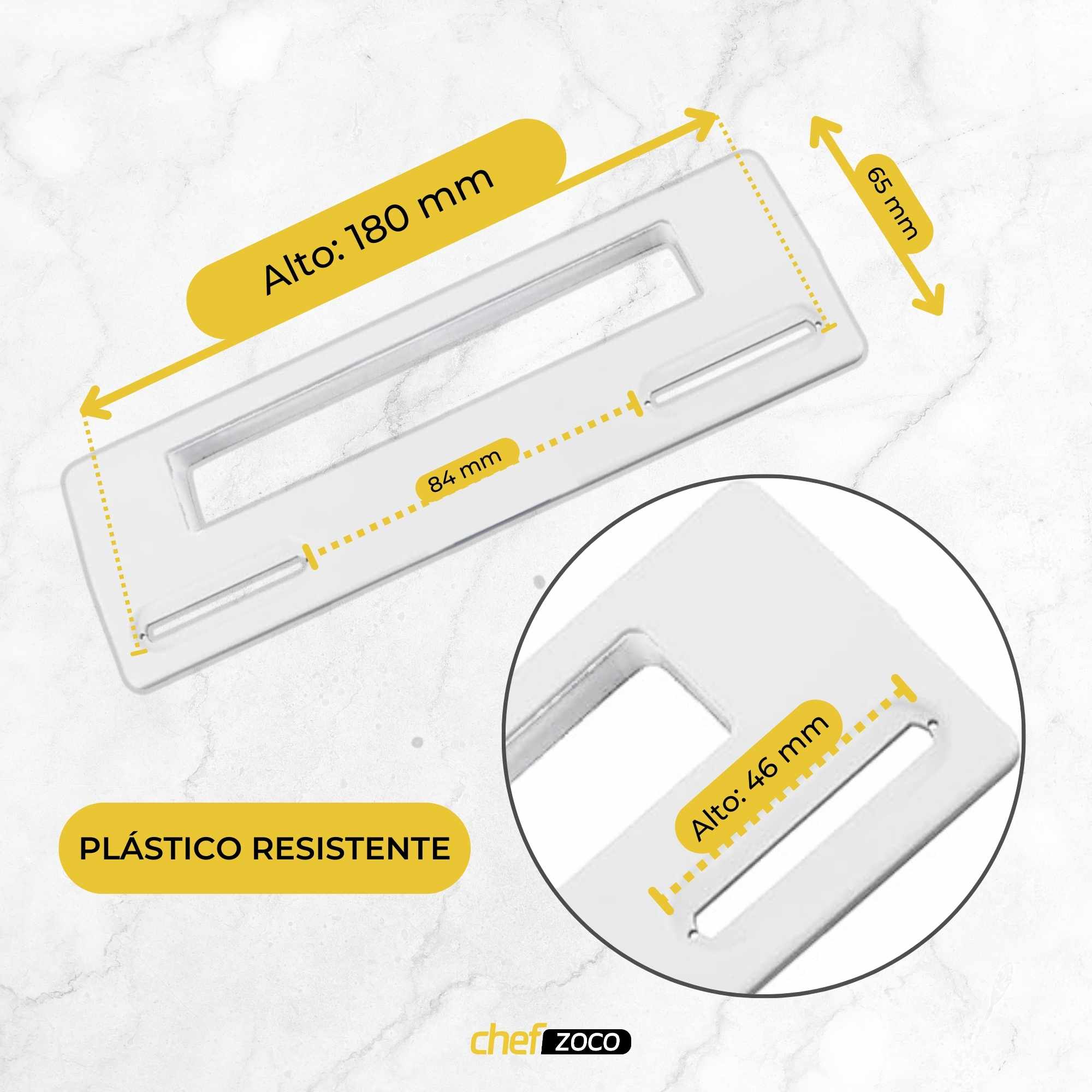 Tirador puerta Frigorifico universal 9.5 a 17 cm Blanco - imagen 4