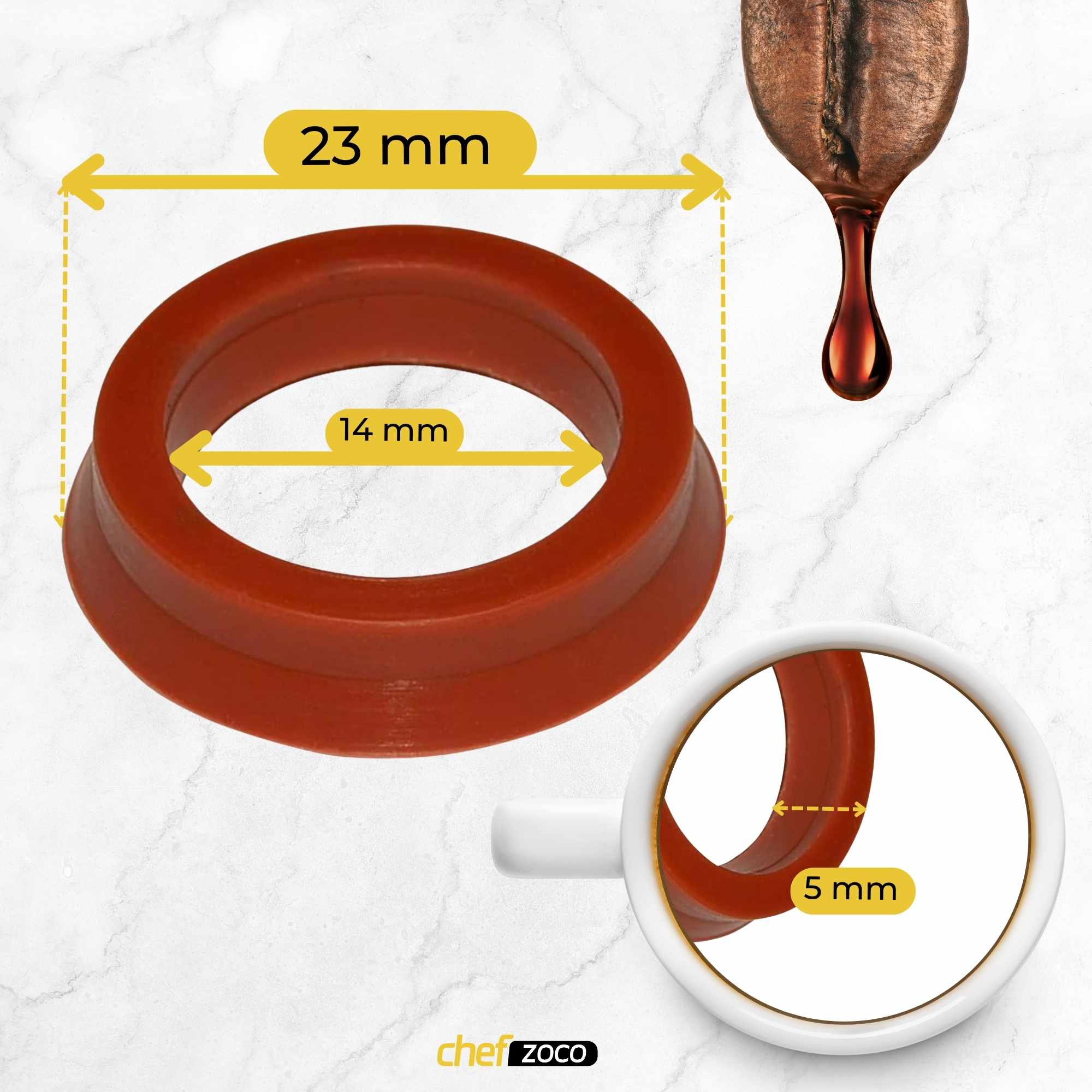 Junta para deposito de agua compatible con cafetera KRUPS - imagen 3