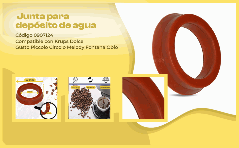 Banner - Junta para deposito de agua compatible con cafetera KRUPS