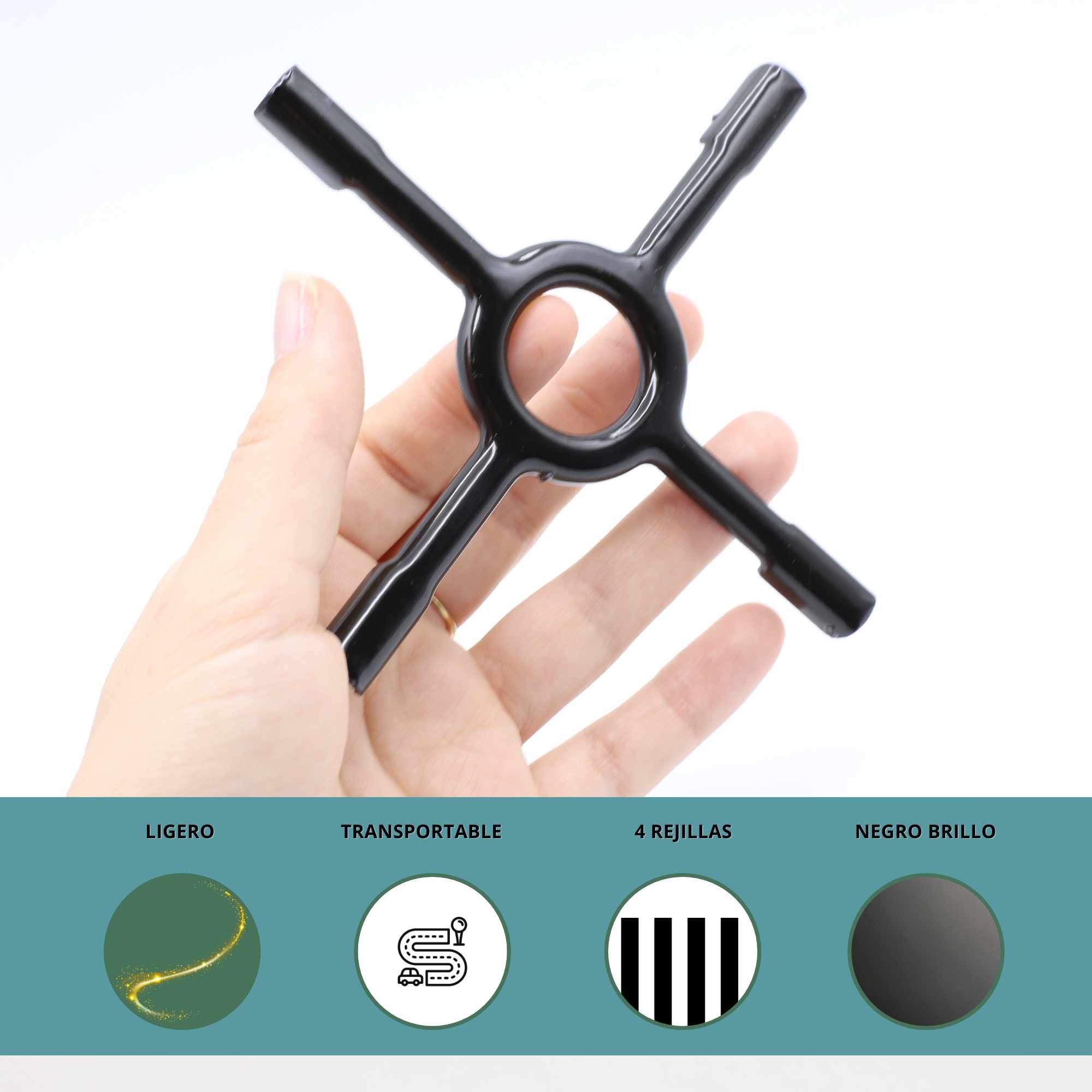 Soporte para hornillo de gas universal ceramica 13 cm Negro - imagen 6