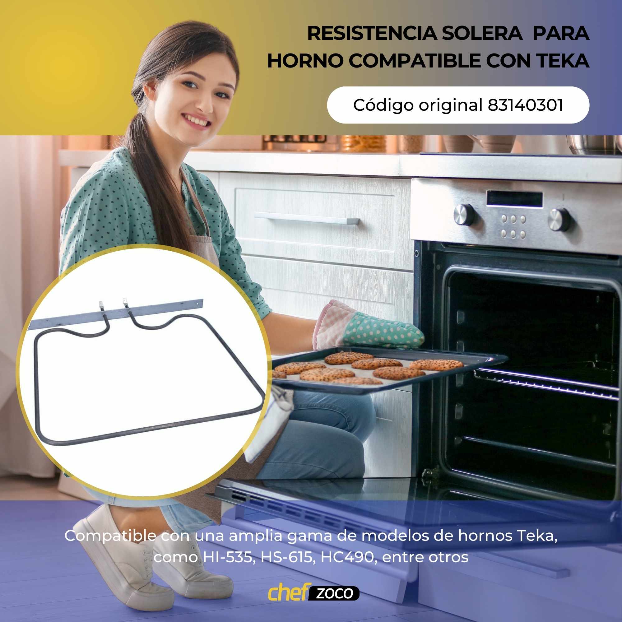 Resistencia solera Horno Teka 1150W 83140301 - imagen 2