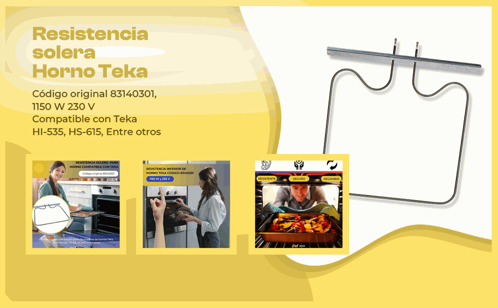Banner - Resistencia solera Horno Teka 1150W 83140301