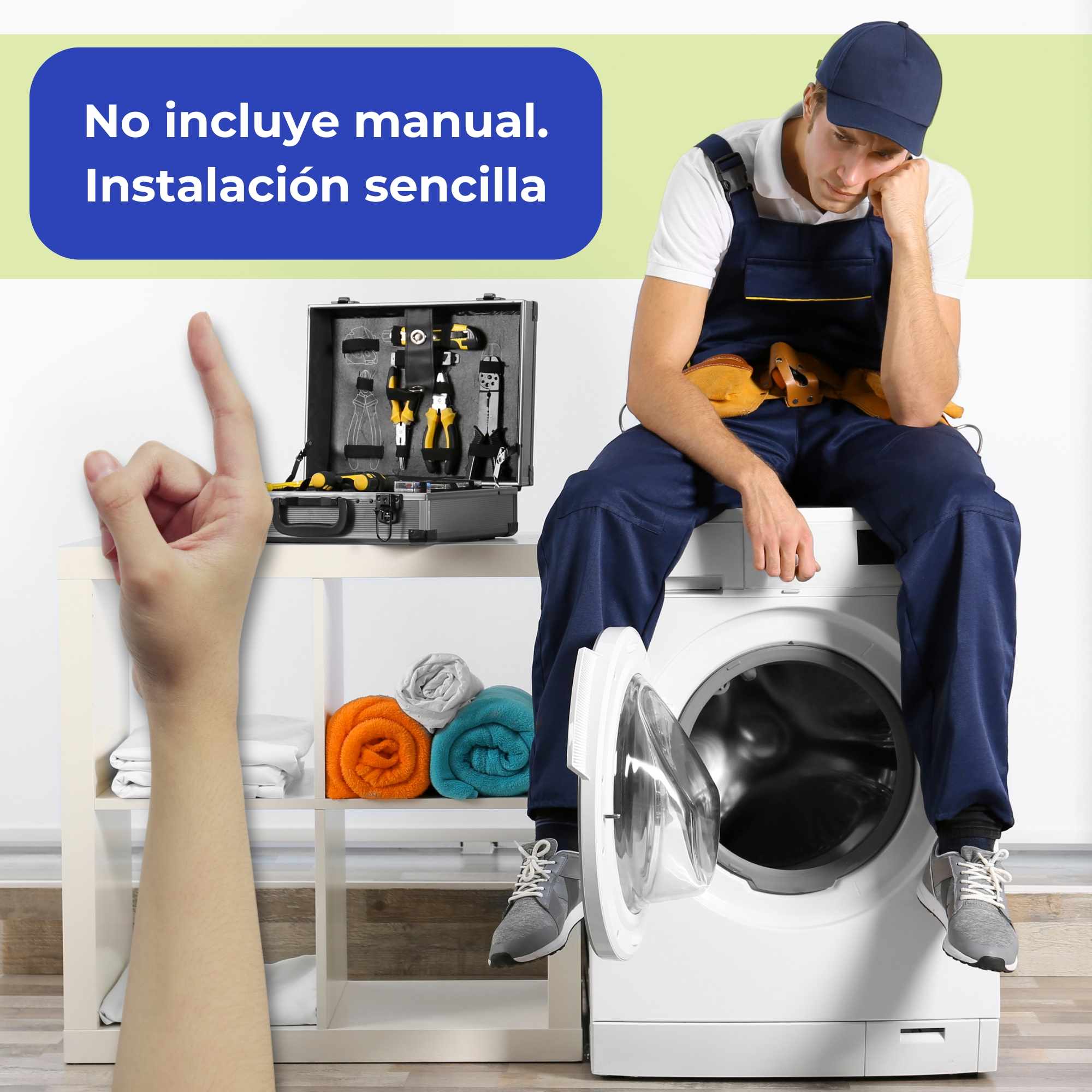 Cierre maneta puerta Lavadora Fagor, Edesa, Brandt Blanco - imagen 5
