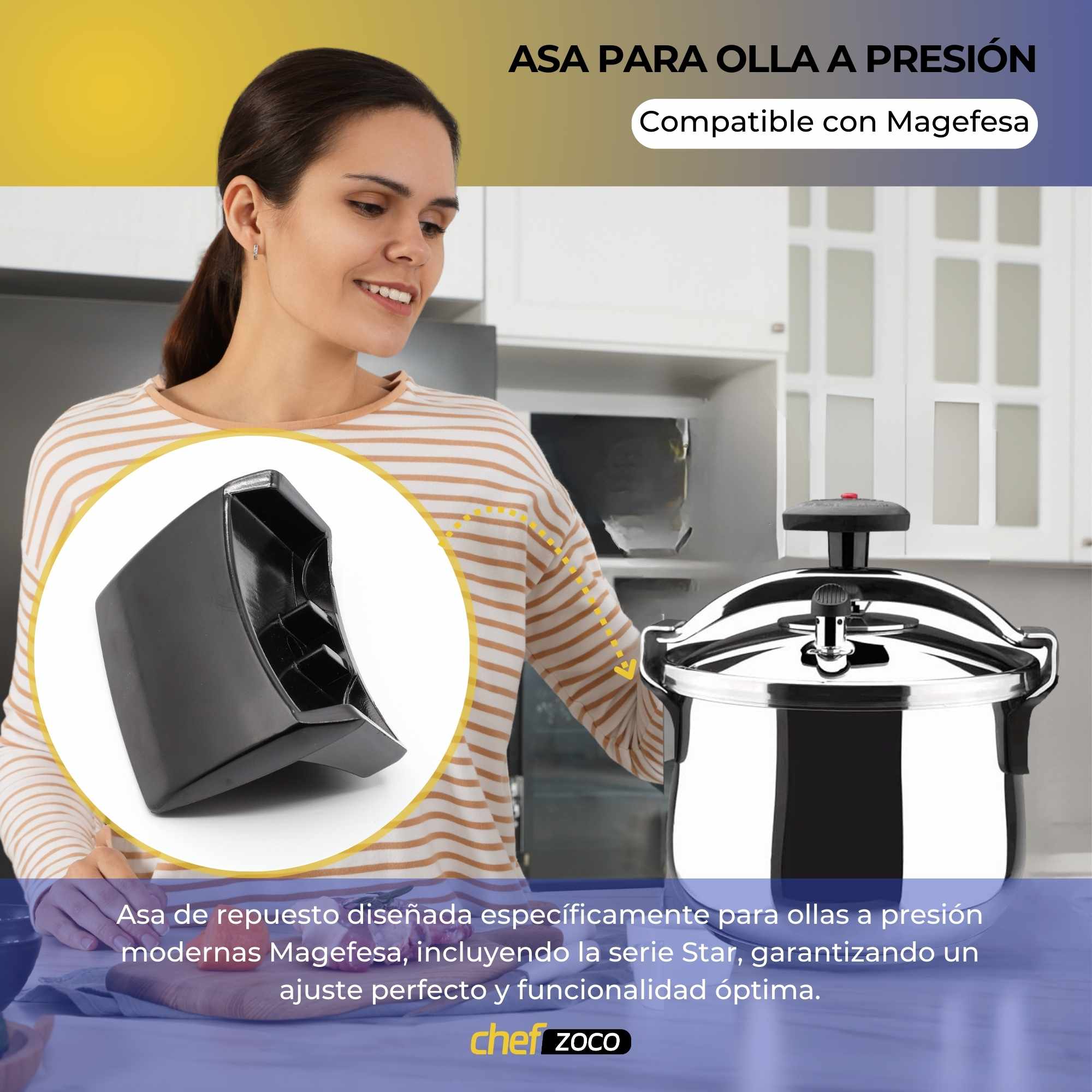 Asa para olla a presion moderna Magefesa - imagen 2