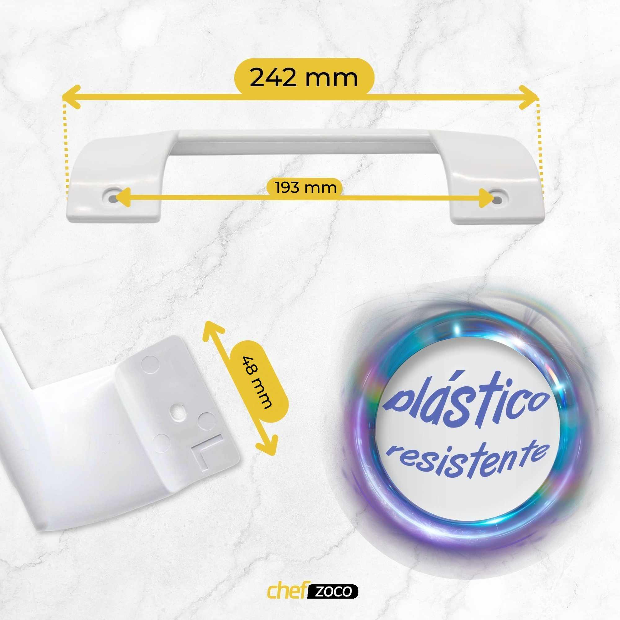 Tirador puerta Frigorifico compatible con Balay Lynx Bosch Blanco - imagen 3