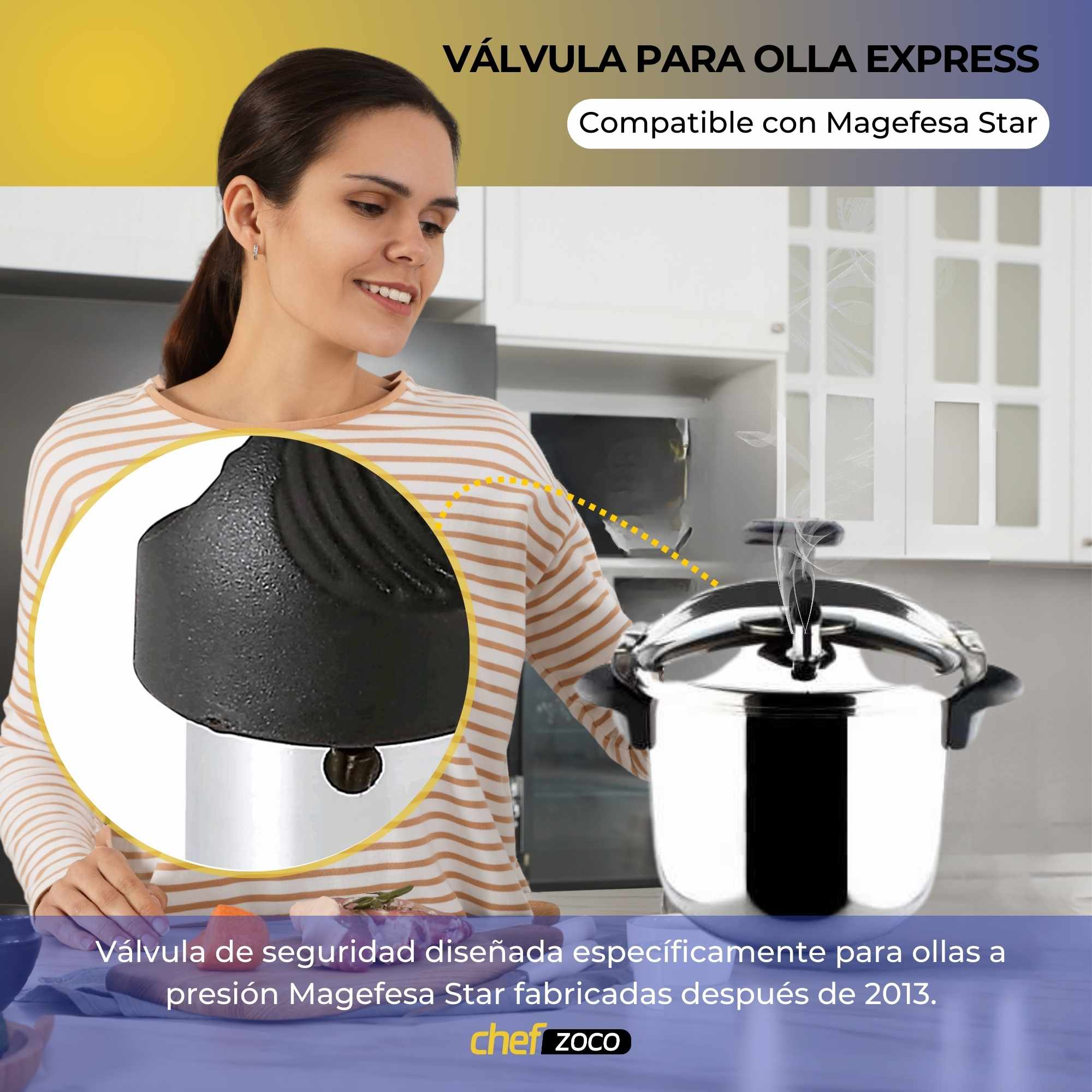 Válvula para olla express Magefesa despues 2013 - imagen 2