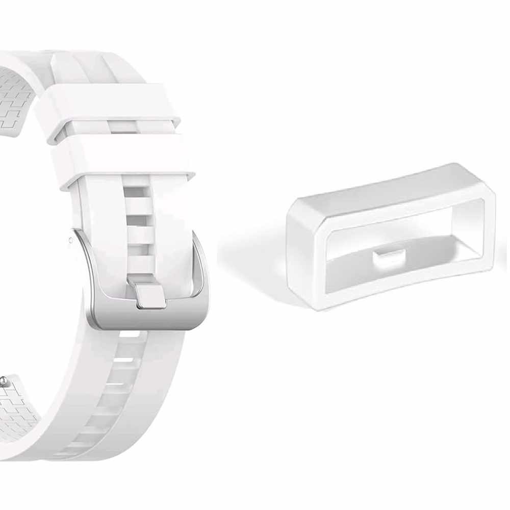 Pasador de goma para correas de reloj 24 mm Blanco
