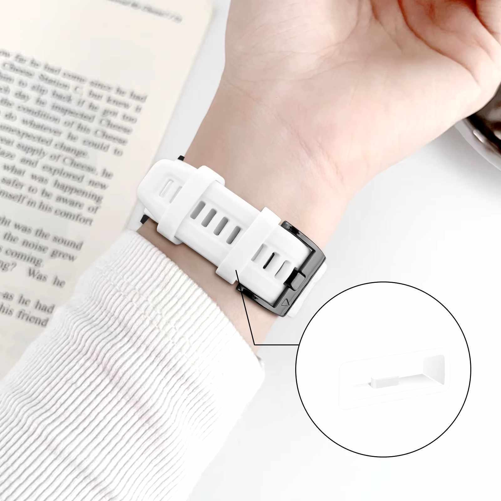 Pasador de goma para correas de reloj 16 mm Blanco - imagen 3