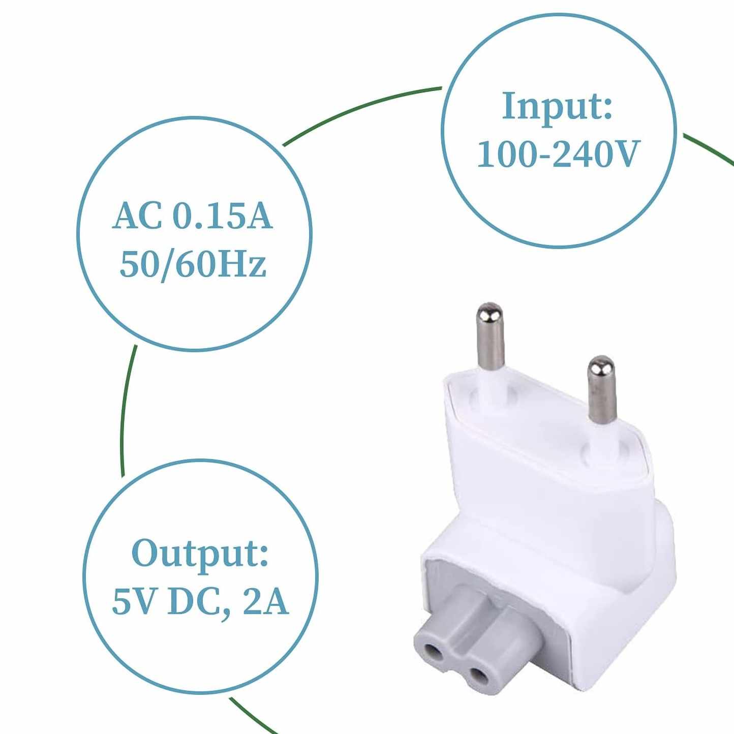 Adaptador corriente para Fuentes de alimentación Apple Blanco - imagen 3