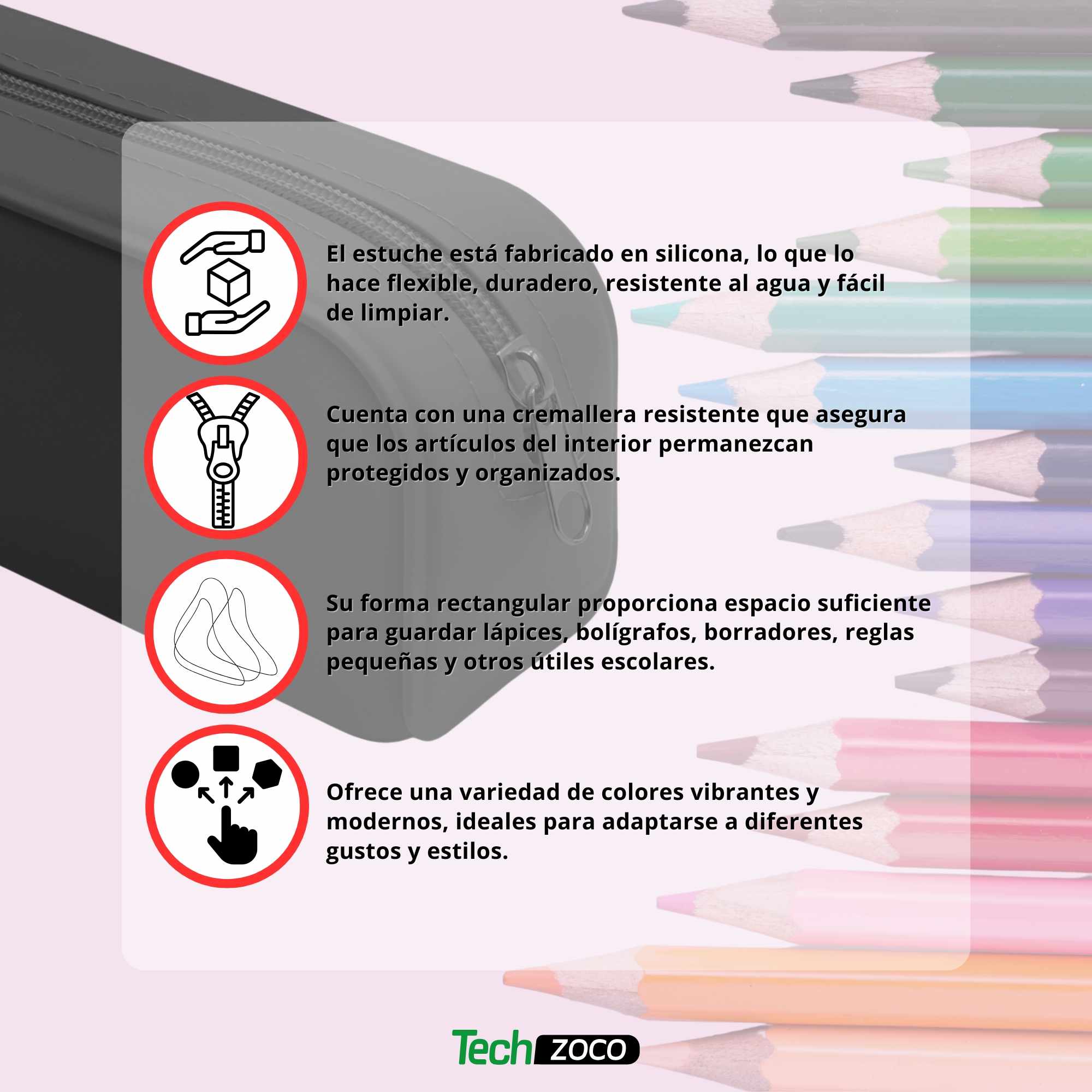 Estuche silicona Negro - imagen 4