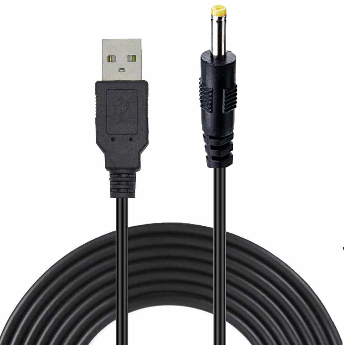 Cable alimentacion USB 2.0 a 4.0 mm x 1.7 mm DC 0.8 M Negro