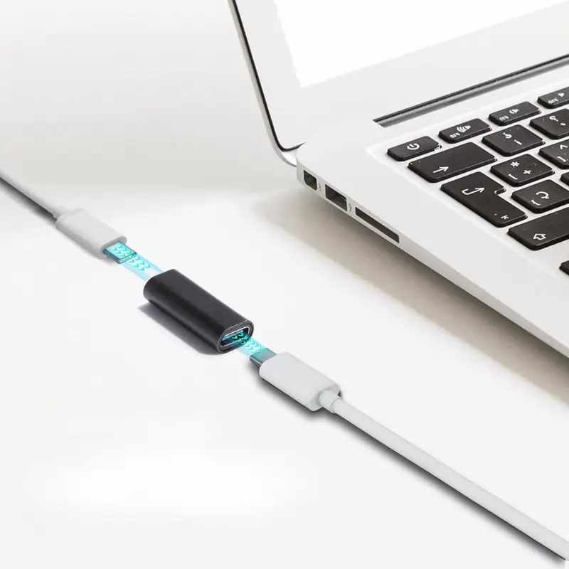 Adaptador empalme USB-C hembra Negro - imagen 3