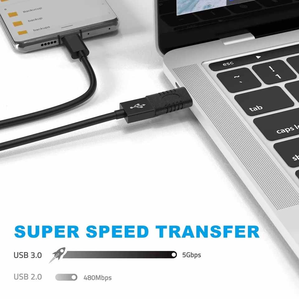 Adaptador empalme USB-C hembra Negro - imagen 5