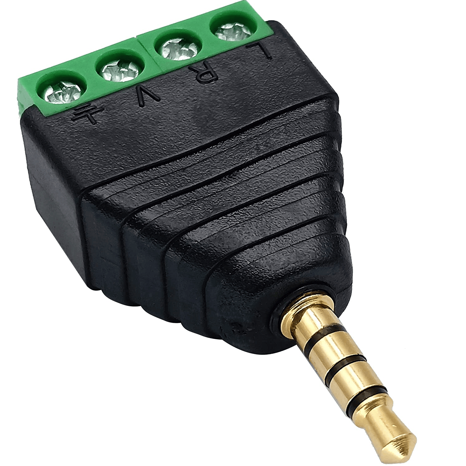 Conector Jack 3.5 mm macho TRRS terminal de tornillo 4 pin - imagen 1