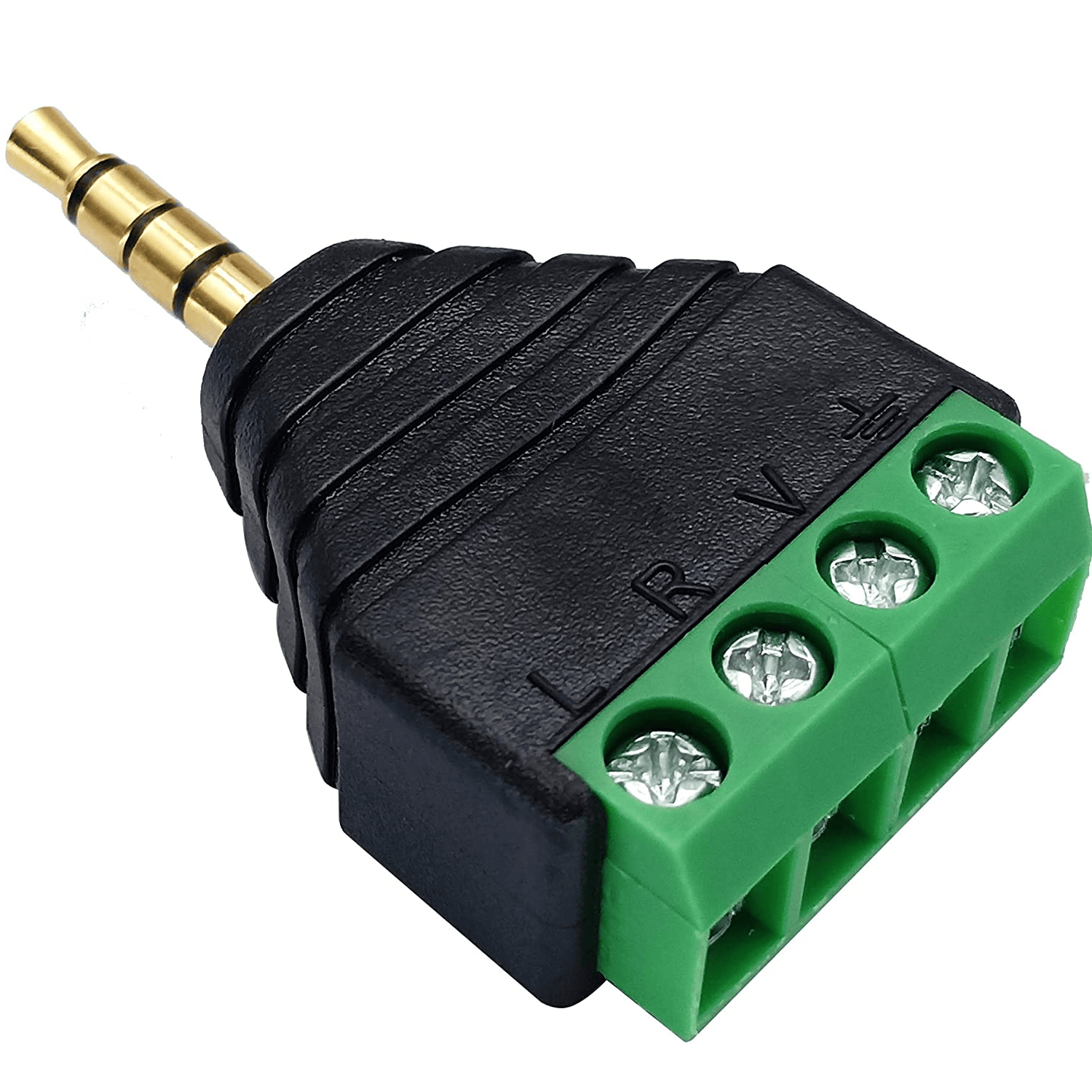 Conector Jack 3.5 mm macho TRRS terminal de tornillo 4 pin - imagen 3
