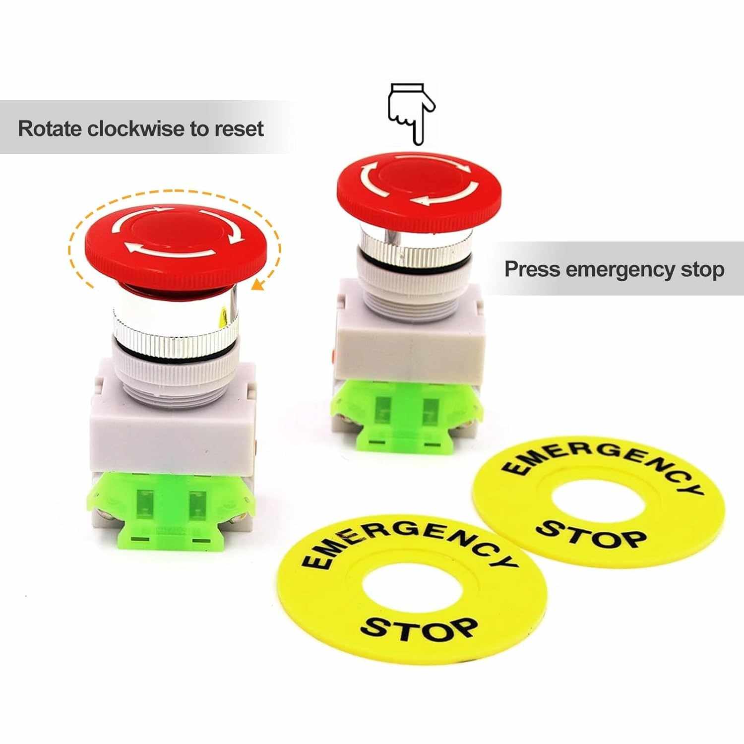 Pulsador de parada de emergencia 22mm 660V 10A - imagen 5