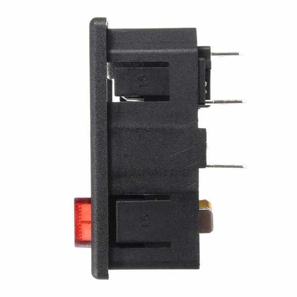Conector alimentacion C14 AC con fusible hembra sin marco Negro 10 A - imagen 2