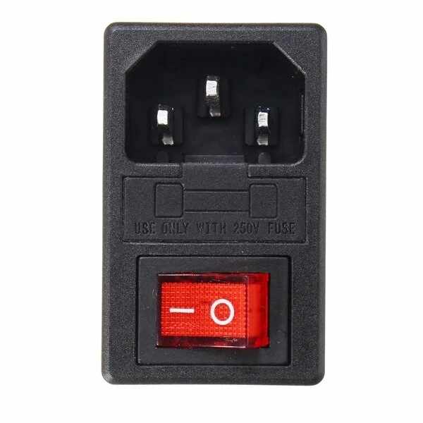 Conector alimentacion C14 AC con fusible hembra sin marco Negro 10 A - imagen 5