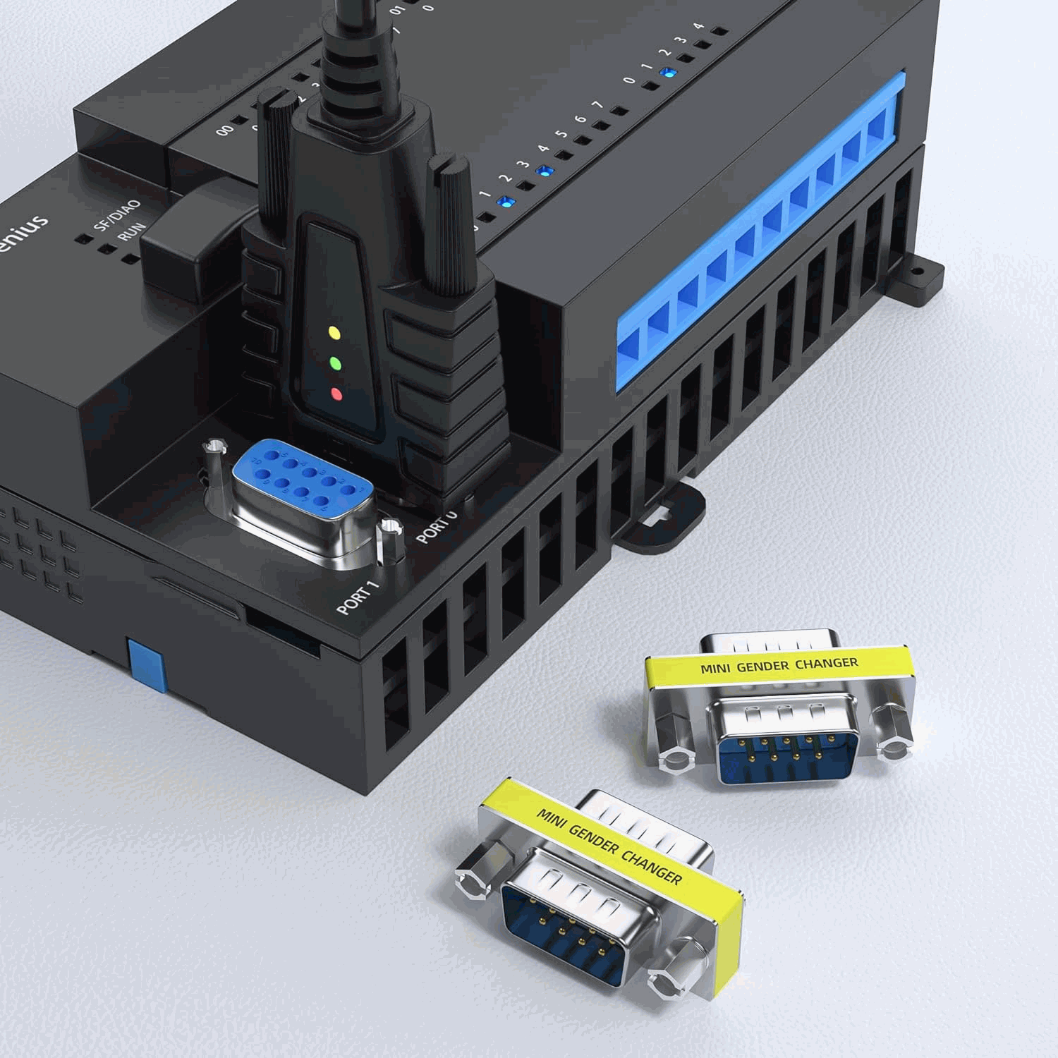 Adaptador serie RS232 DB9 macho a hembra - imagen 3