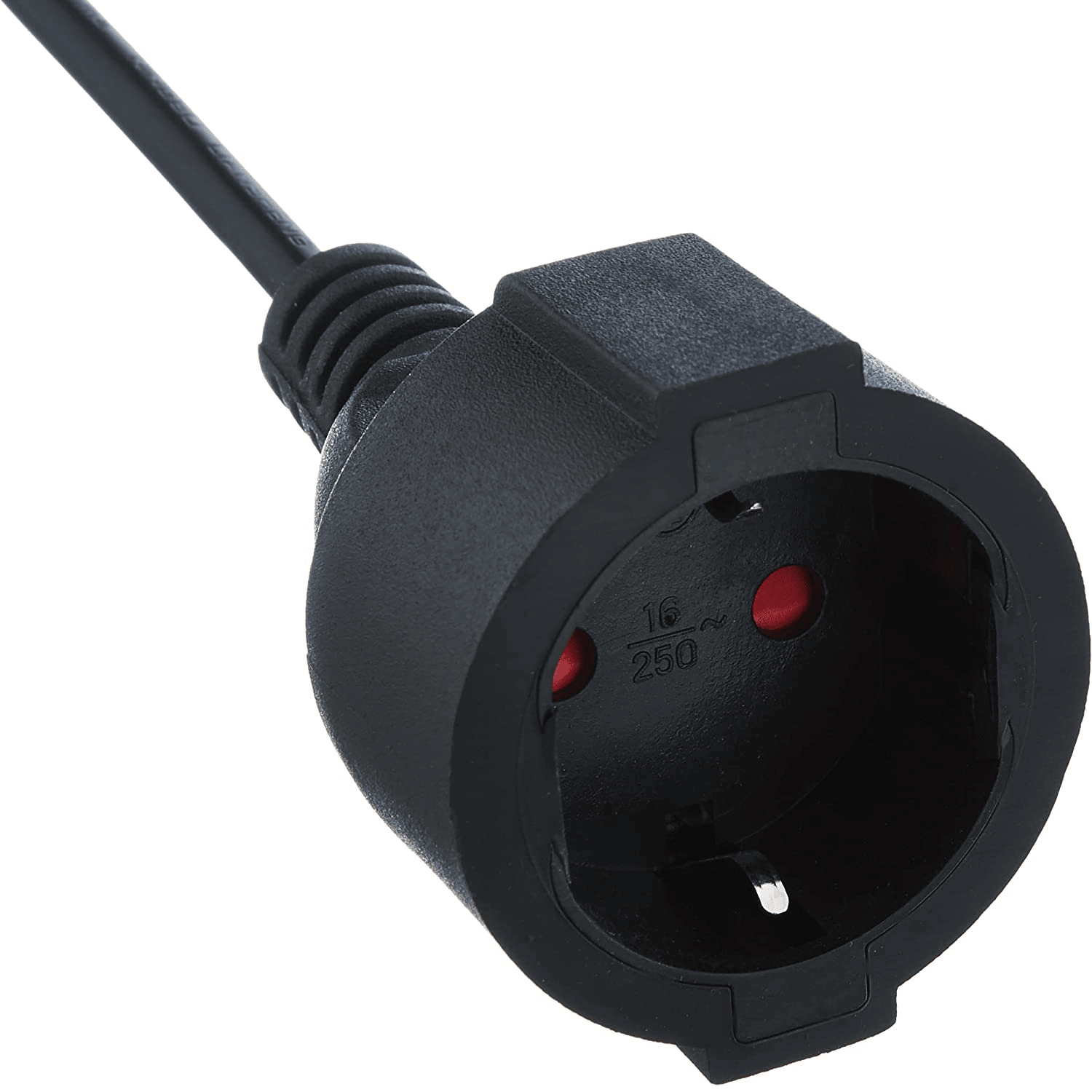 Cable Shucko Hembra a IEC C14 Macho 25 cm Negro - imagen 3