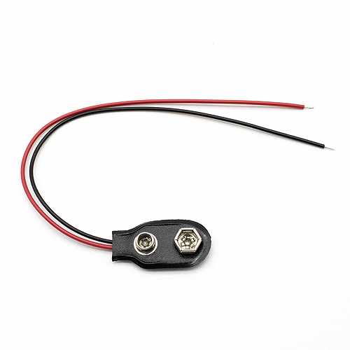Portapilas con conector recto para 1 pila 6LF22 9V Negro - imagen 2