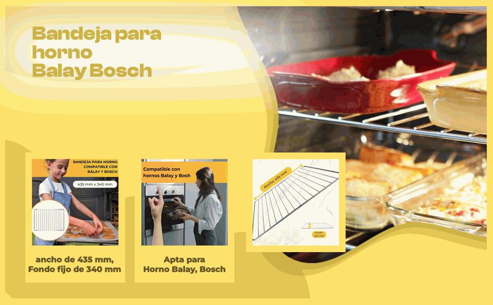 Banner - Bandeja rejilla para horno Balay 435x340 mm