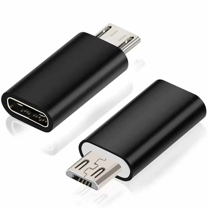 Adaptador USB tipo C 3.1 hembra a Micro USB macho Negro